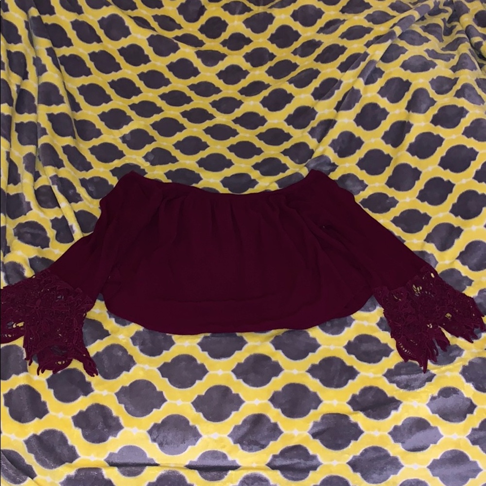 Off the shoulder crop top